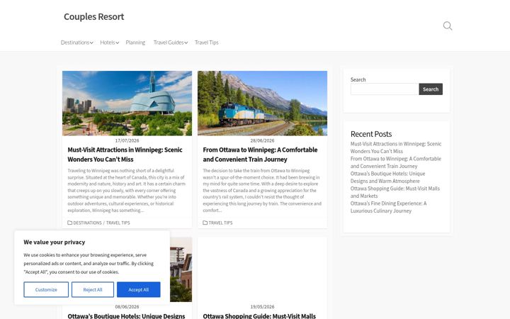 Screenshot di couplesresort.net