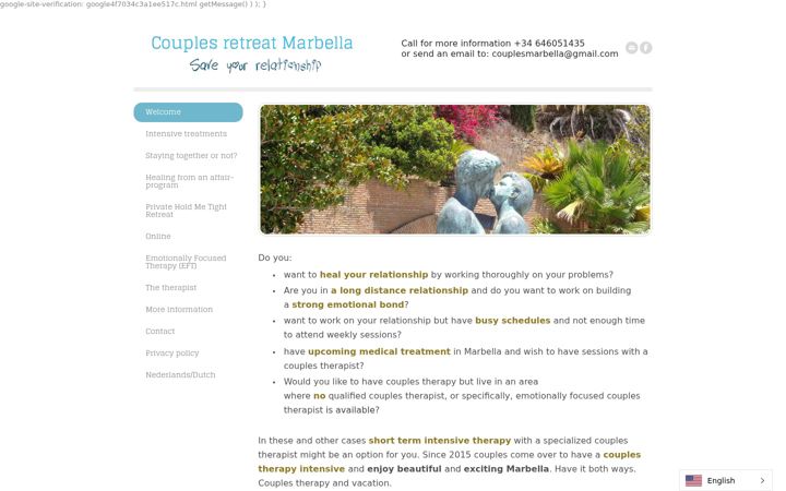 Screenshot of couplesretreatmarbella.com