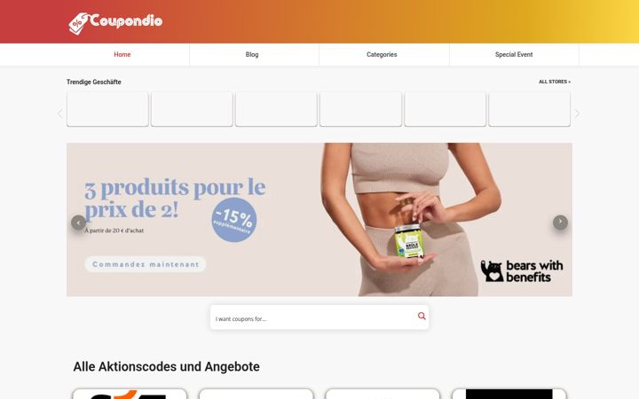 Screenshot of coupondio.de