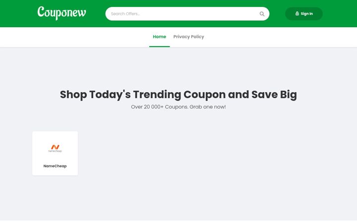 Screenshot of couponew.com