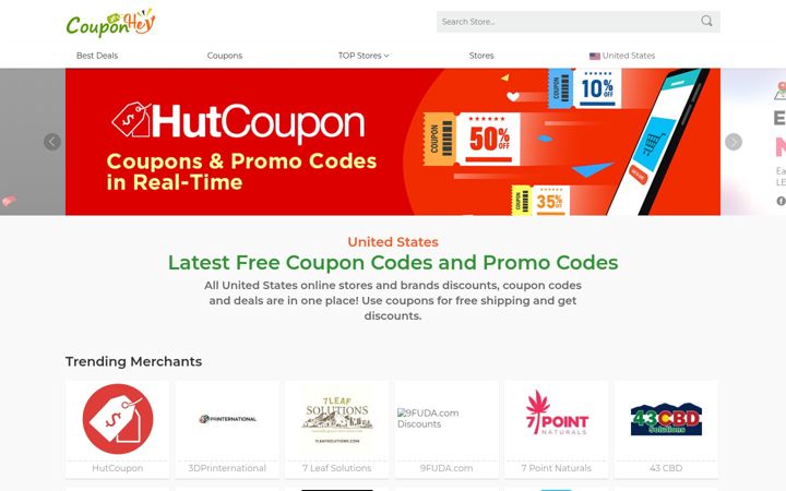 Screenshot of couponhey.com