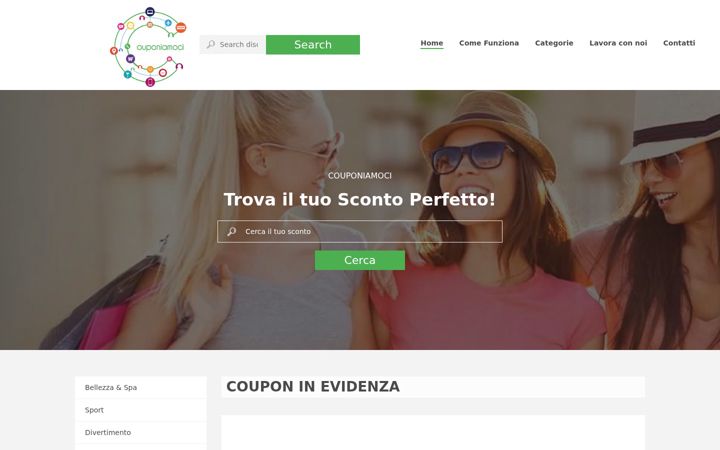 Screenshot of couponiamoci.it