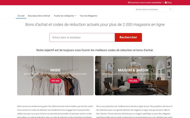 Captură de ecran a couponlike.fr
