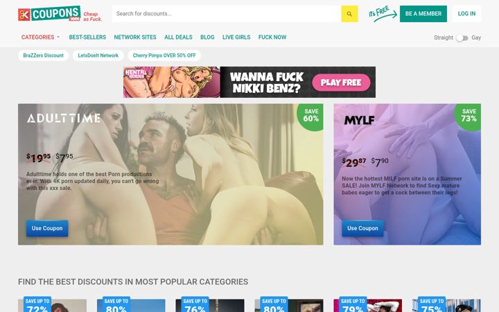 Screenshot of coupons.xxx