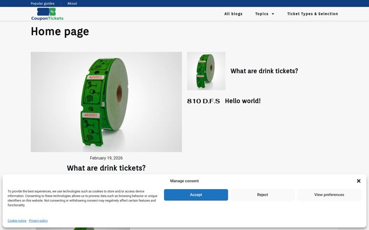 Screenshot of coupontickets.com