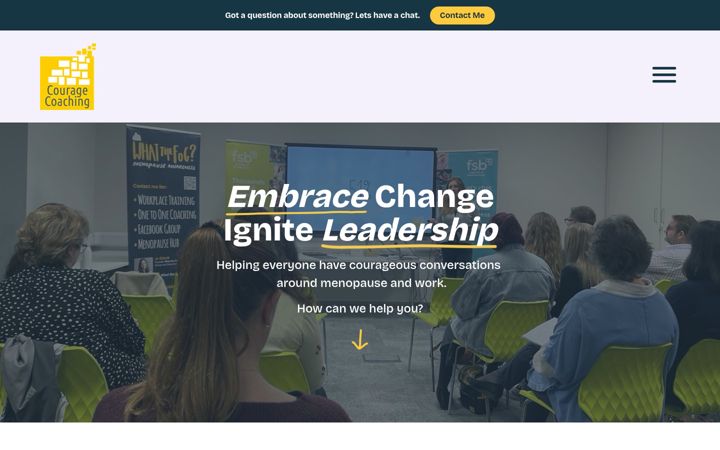 Screenshot of courage-coaching.co.uk