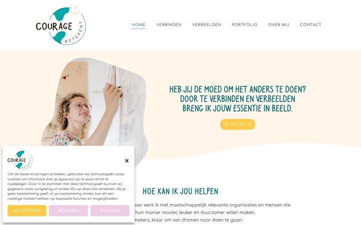 Skærmbillede af couragebetekent.nl