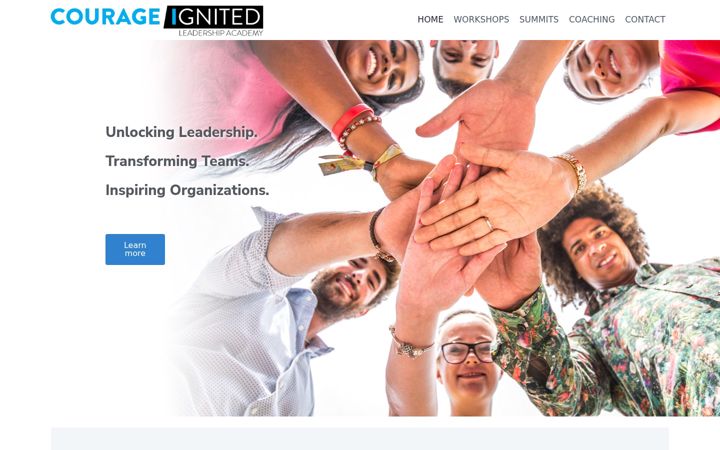 Screenshot of courageignited.com