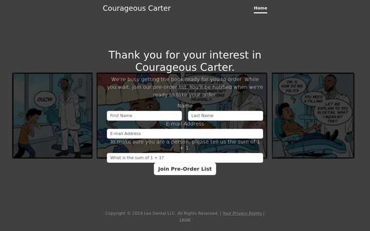 Screenshot of courageouscarterbook.info