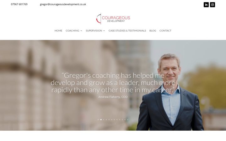 Screenshot of courageousdevelopment.co.uk