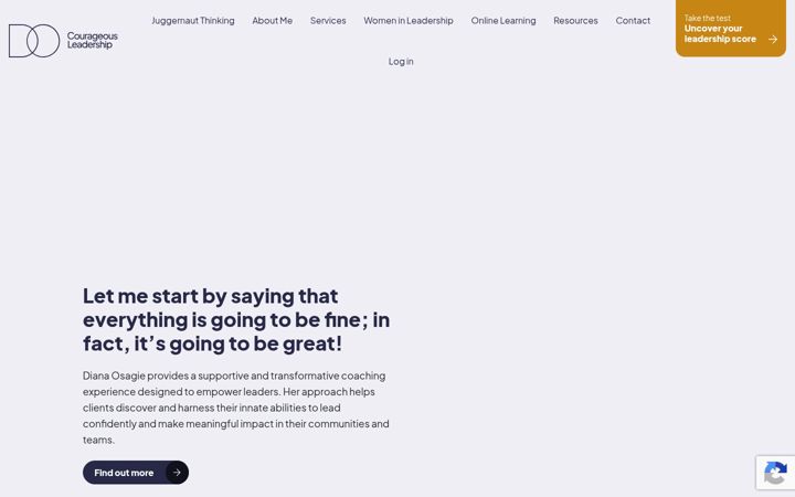 Screenshot of courageousleadership.co.uk