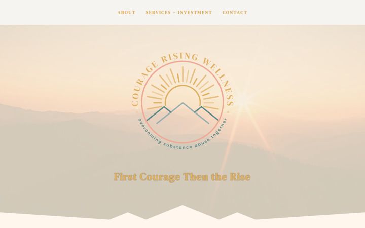 Screenshot of couragerisingwellness.com