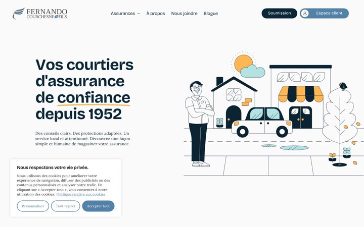 Screenshot of courchesne.ca