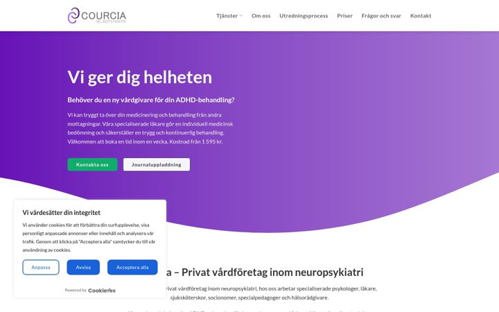 Screenshot of courcia.se