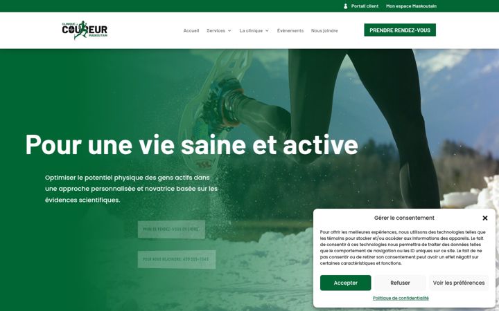 Screenshot of coureur.ca