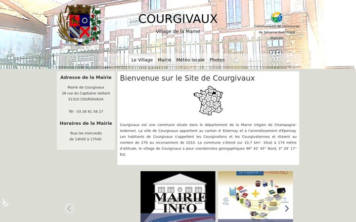 Captură de ecran a courgivaux.fr