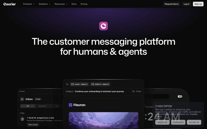 Screenshot ta' courier.com