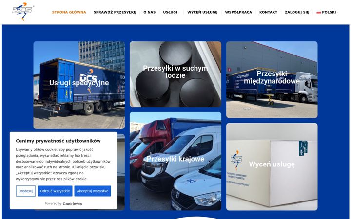 Snímek obrazovky couriers.pl