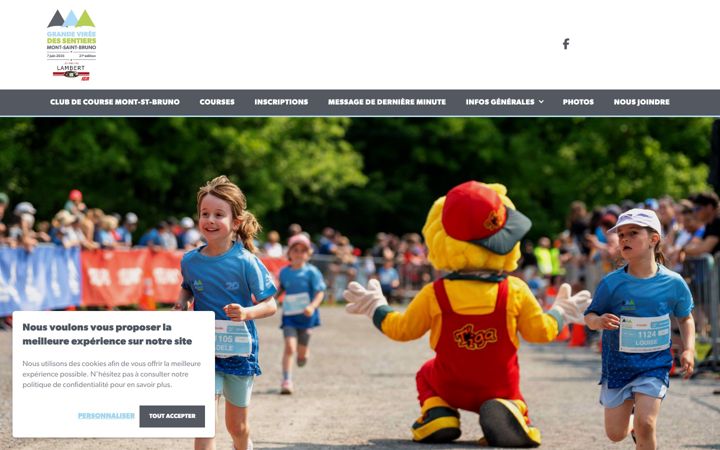 Screenshot of courir-saint-bruno.ca