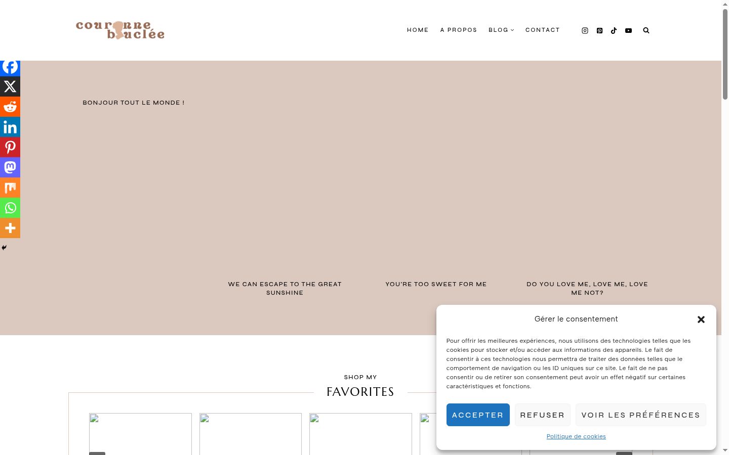 Screenshot of the consent banner shown before any interaction