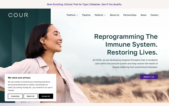 Screenshot of courpharma.com