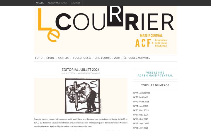 Captură de ecran a courrier-acfmc.fr