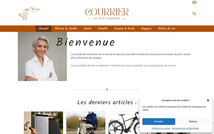 Captură de ecran a courrier-de-nos-terroirs.fr