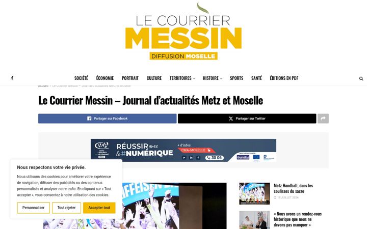 Screenshot of courriermessin.fr