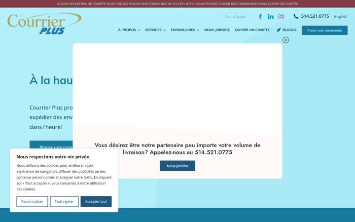 Screenshot of courrierplus.com