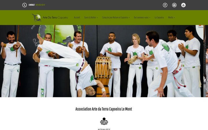 Screenshot of cours-capoeira-lausanne.ch