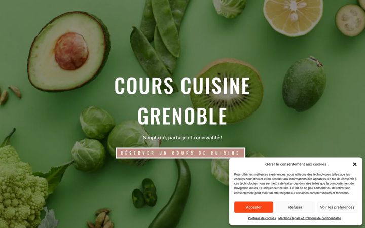 Screenshot of cours-cuisine-grenoble.com