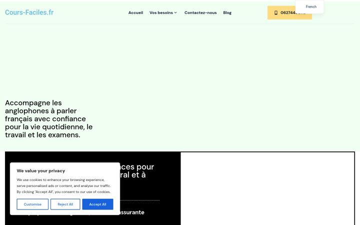 Zrzut ekranu cours-faciles.fr