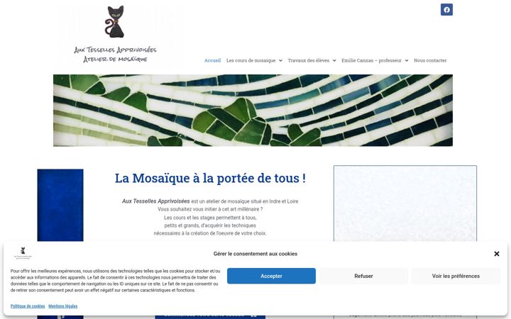Screenshot of cours-mosaique.com