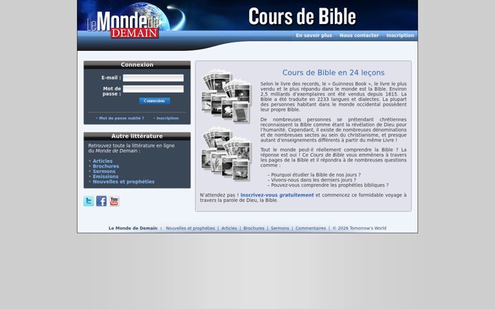 Screenshot of coursdebible.org