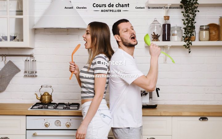 Screenshot of coursdechantmontpellier.fr