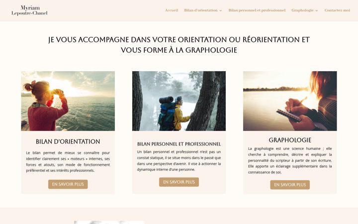Screenshot of coursdegraphologie.com