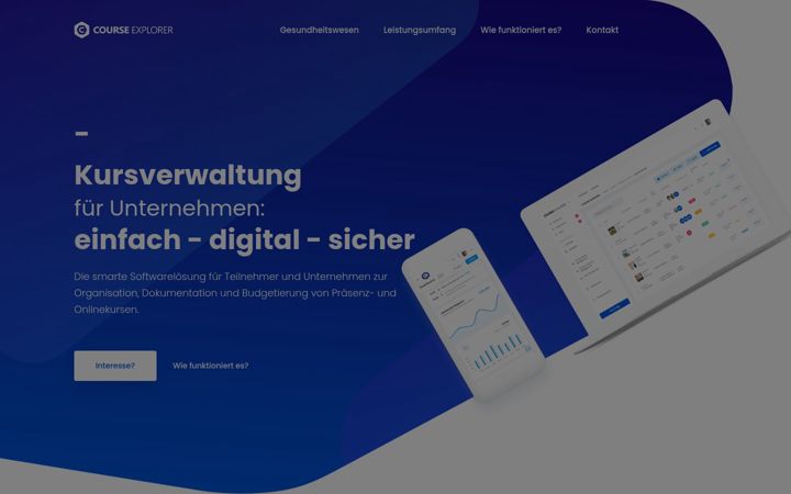 Screenshot of course-explorer.com