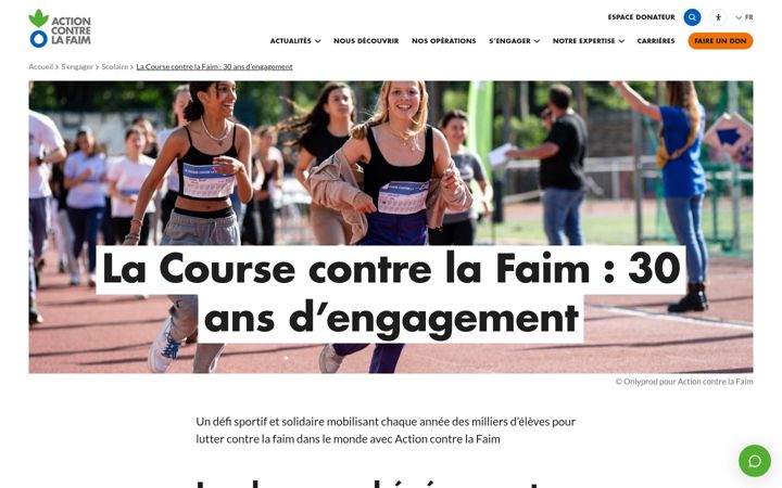 Screenshot of coursecontrelafaim.org
