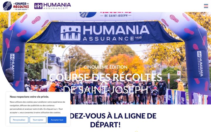 Screenshot ta' coursedesrecoltes.ca