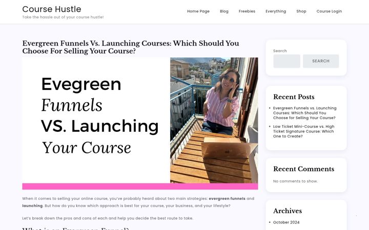 Screenshot of coursehustle.com