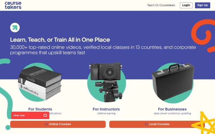 Screenshot of coursetakers.com