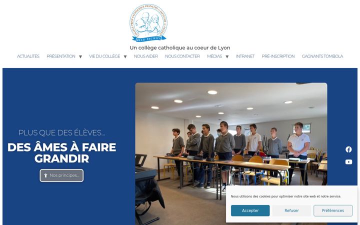 Screenshot of coursfatima.com