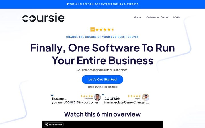 Screenshot of coursie.com