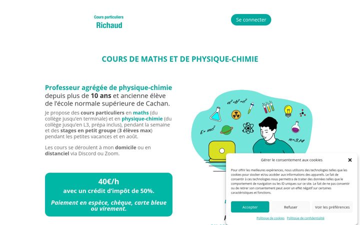 Screenshot of coursparticuliersrichaud.fr