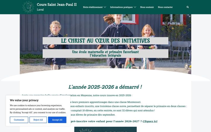 Screenshot of courssaintjeanpaul2-laval.fr