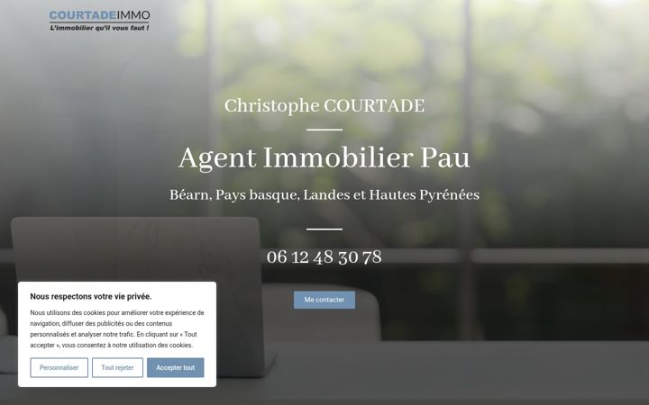 Screenshot of courtadeimmo.fr