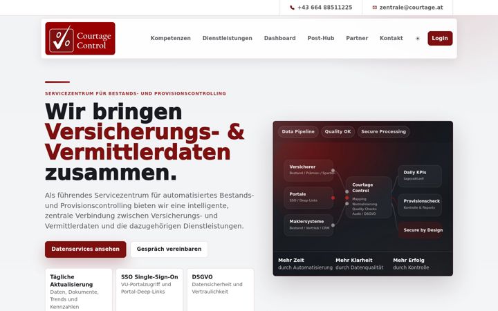 Screenshot of courtagecontrol.com