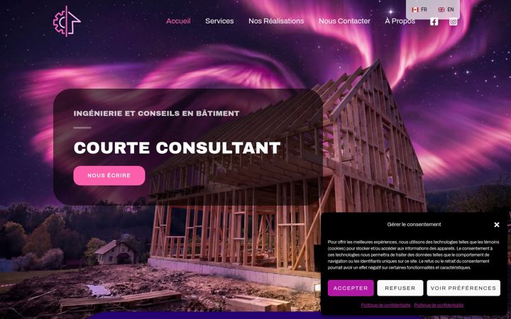 Screenshot of courteconsultant.ca