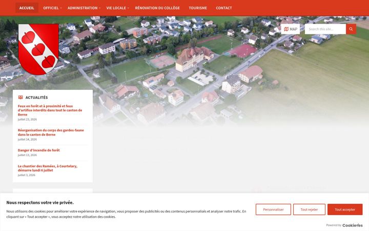 Screenshot of courtelary.ch