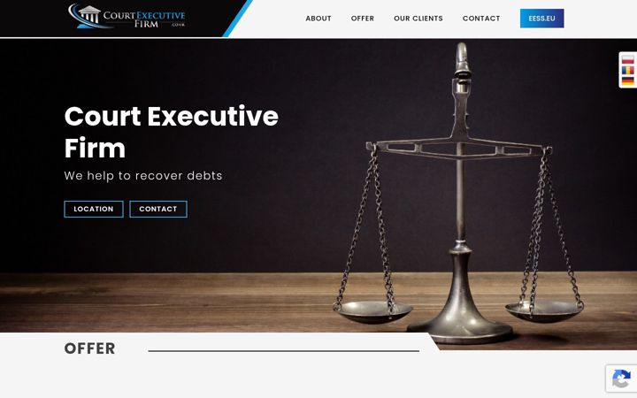 Snímek obrazovky courtexecutivefirm.co.uk